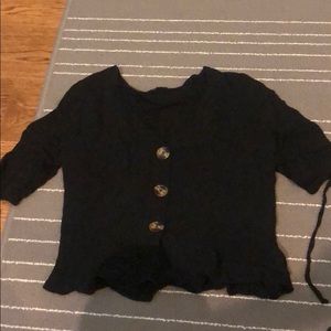 Black button top